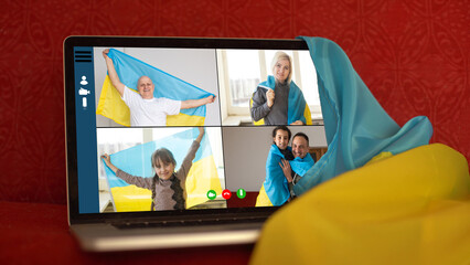 laptop, ukraine, video chats. video conference