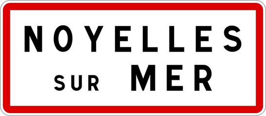 Panneau entrée ville agglomération Noyelles-sur-Mer / Town entrance sign Noyelles-sur-Mer