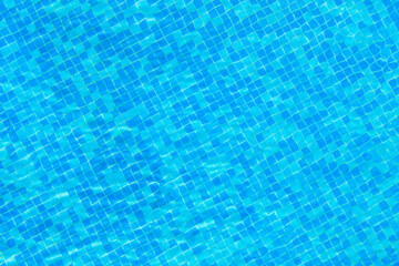 Background of the turquoise water in swimming pool