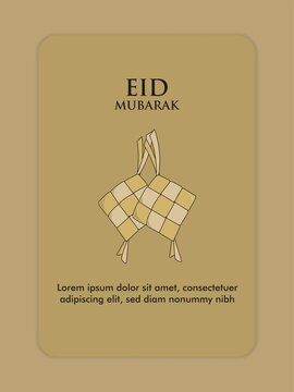 simple eid mubarak greeting card