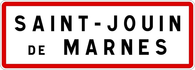 Panneau entrée ville agglomération Saint-Jouin-de-Marnes / Town entrance sign Saint-Jouin-de-Marnes