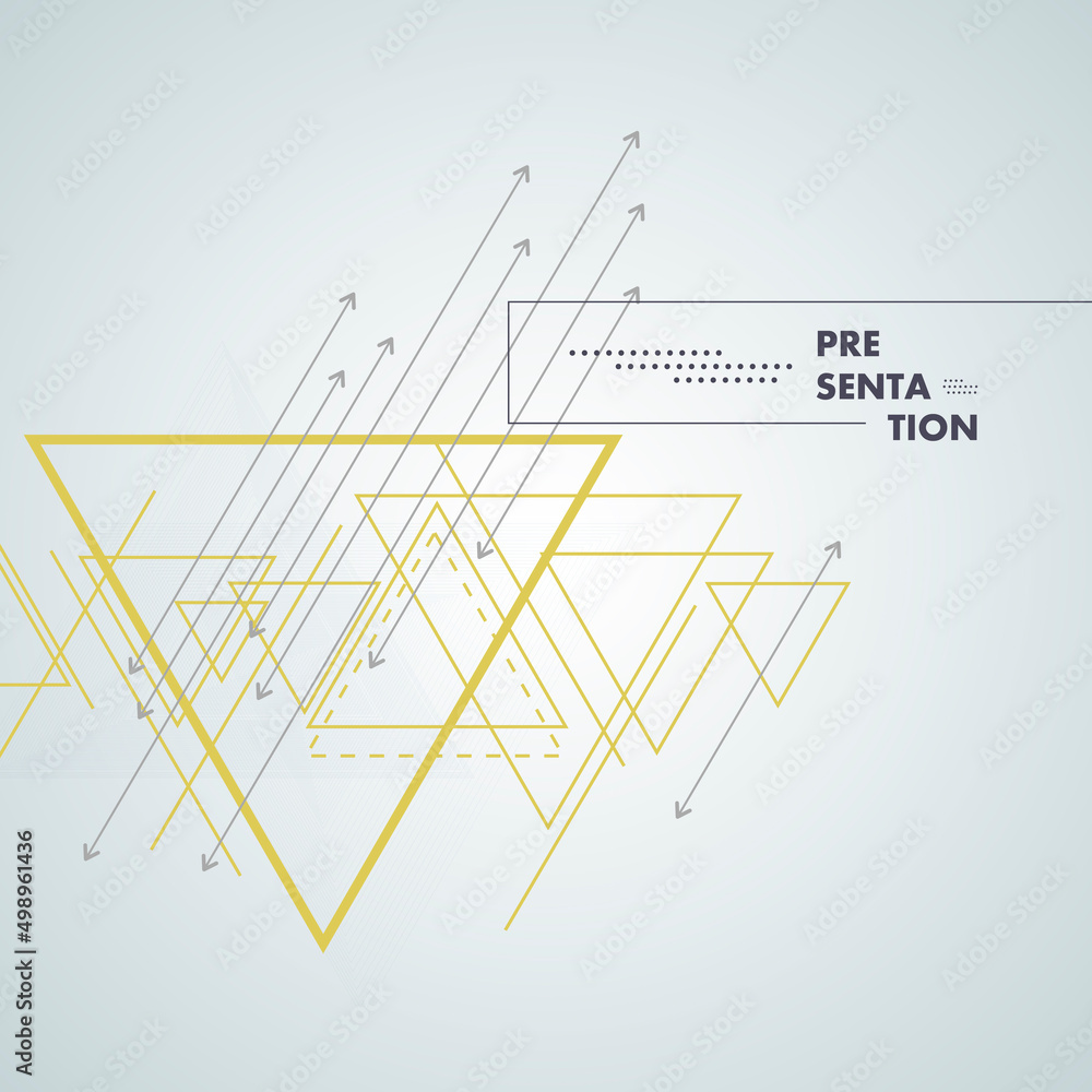 Poster Abstract template pattern shapes decoration. Vector triangles element. Modern technology illustration background