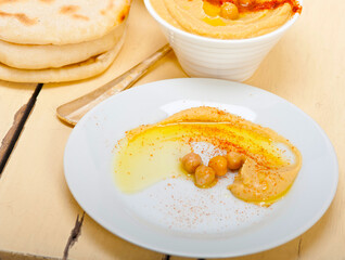 Hummus with pita bread