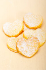 heart shaped shortbread valentine cookies