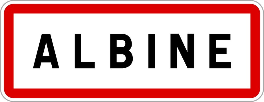 Panneau entr&eacute;e ville agglom&eacute;ration Albine / Town entrance sign Albine
