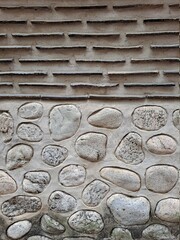 Traditional Korean stone wall background