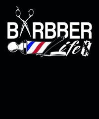 Naklejka premium Barber life