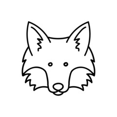 Fototapeta premium Fox icon. Hand drawn vector illustration.