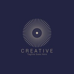 Tree shape sunflower vector logos