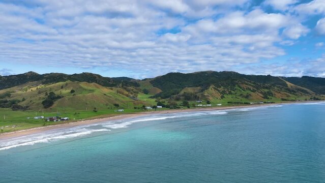 Flight towards Anaura Bay quiet camping ground out of season -Tairawhiti NZ