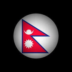 Country Nepal. Nepal flag. Vector illustration.