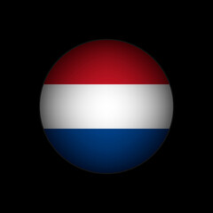 Country Netherlands. Netherlands flag. Vector illustration.