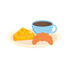 breakfast with croissant