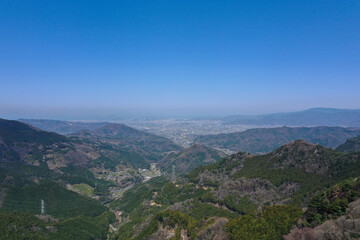 愛媛県松山市　三坂峠から見た松山市