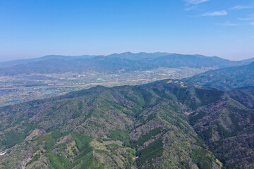 愛媛県松山市　三坂峠から見た松山市