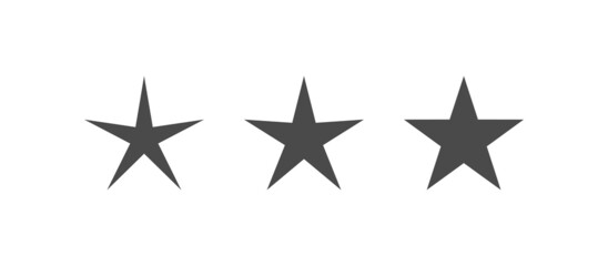 Stars icon collection. Simple vector star pictogram set.