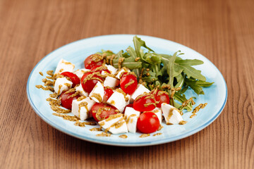 delicious appetizing food on plates