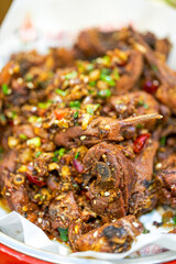 A crispy and spicy Guangxi dish, spicy and crispy duck