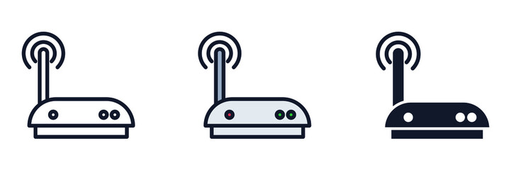router icon symbol template for graphic and web design collection logo vector illustration