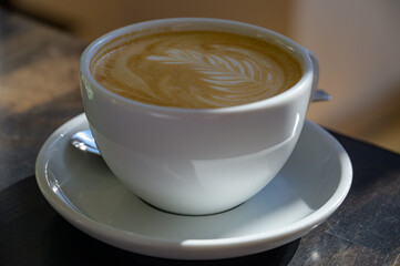 A cup of capuccino