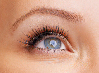 Fototapeta na wymiar Beautifully flecked eye. Closeup of a young womans eye.