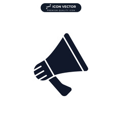 Megaphone icon symbol template for graphic and web design collection logo vector illustration