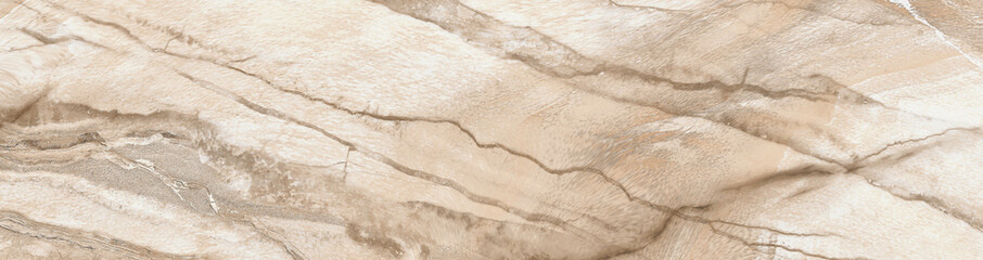 Fototapeta na wymiar Texture softened beige linen fabric after washing irani marble.