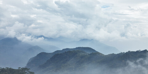Cloudscape in Alishan mountain.