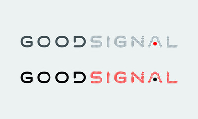 typography good signal logo vector design