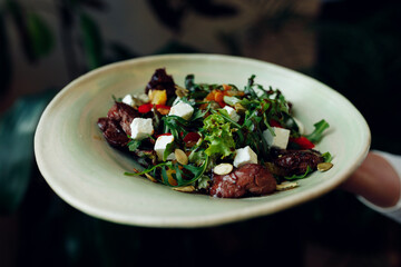 delicious appetizing food on plates