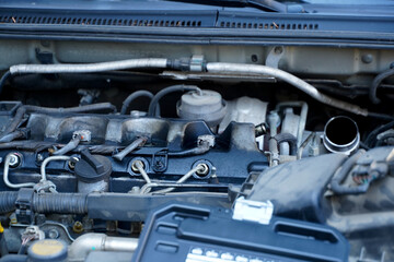 Fototapeta premium technical overhaul of the car. details.