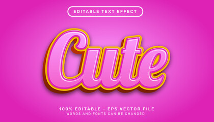 cute 3d text effect and editable text effect
