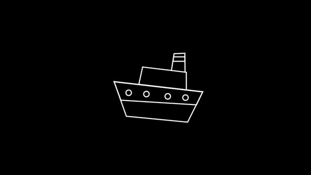 animated summer icon on alpha channel