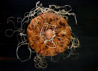 typical neapolitan casatiello tortano