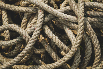 old rope texture stacked as background