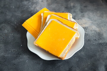 cheese sandwich cheddar or mimolette cheese fresh healthy meal food snack diet on the table copy...