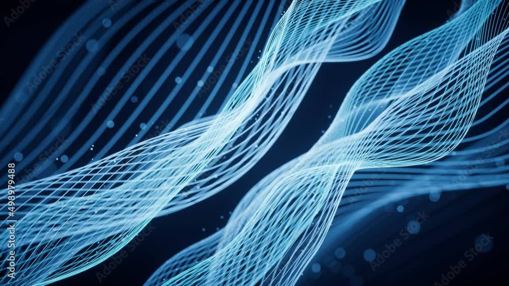 Poster flowing wave lines, curve pattern, 3d rendering.