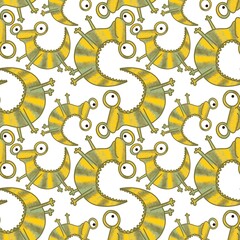 Animals seamless lizard pattern for fabrics and textiles and packaging and gifts and cards and linens and kids 