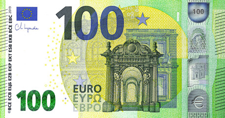 100 Euro Banknote - Money - obrazy, fototapety, plakaty