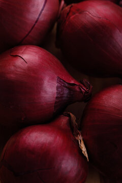 red onion in the husk. Atmospheric photo.