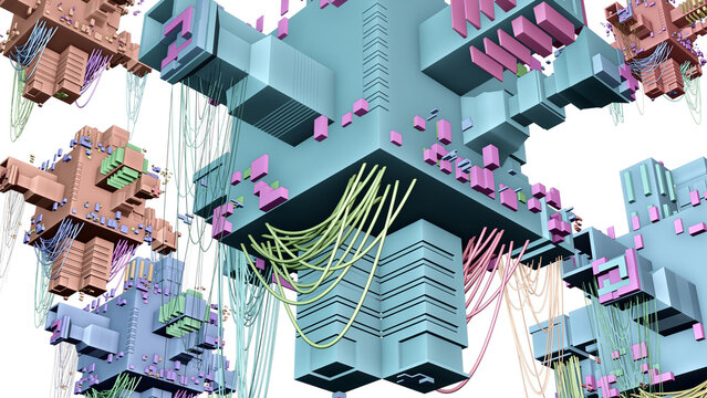 3D Rendering, abstrakter Hintergrund
