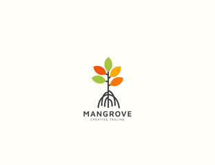 Mangrove logo design template
