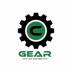 Letter C gear vector template logo. This Design is suitable for technology, industrial or automotive