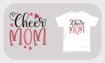Mother’s Day T-Shirt Design Cheer Mom
