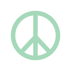 Peace green sign. Vector isolated on white.