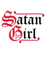 Schriftzug Satan Girl 