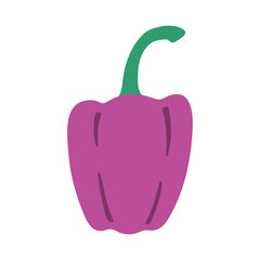 Cute pepper icon. Vector flat hand drawn illustration in cartoon style	