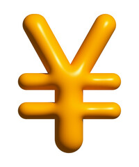 Obraz premium Yen Currency 3D symbol, Money CNY sign