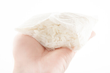 image of rice white background 