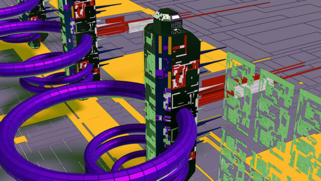3D Rendering, abstrakter Hintergrund